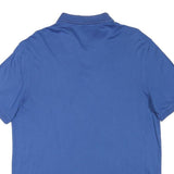 CALVIN KLEIN Mens Blue Polo Shirt M Cotton Blend Short Sleeve Plain Classic Fit