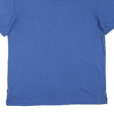 CALVIN KLEIN Mens Blue Polo Shirt M Cotton Blend Short Sleeve Plain Classic Fit