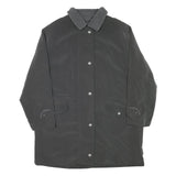 MARCONA Womens Black & Grey Classic Jacket XL Polyester Blend Button Closure