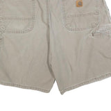 CARHARTT Mens Beige Casual Shorts L W36 Workwear Cotton Blend Durable