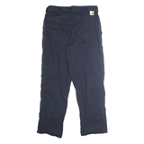 CARHARTT Mens Navy Blue Regular Fit Straight Leg Trousers W32 L30 Workwear