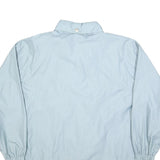 COSMOS Womens Blue Button Jacket L Polyester Blend Plain Casual Oversized