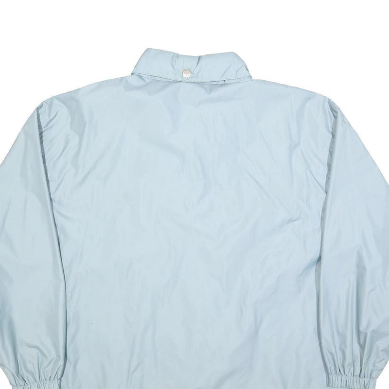 COSMOS Womens Blue Button Jacket L Polyester Blend Plain Casual Oversized