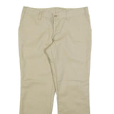 DICKIES Womens Cotton Blend Beige Regular Fit Straight Leg Trousers W32 L30