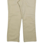 DICKIES Womens Cotton Blend Beige Regular Fit Straight Leg Trousers W32 L30