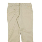DICKIES Womens Cotton Blend Beige Regular Fit Straight Leg Trousers W32 L30