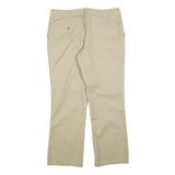 DICKIES Womens Cotton Blend Beige Regular Fit Straight Leg Trousers W32 L30
