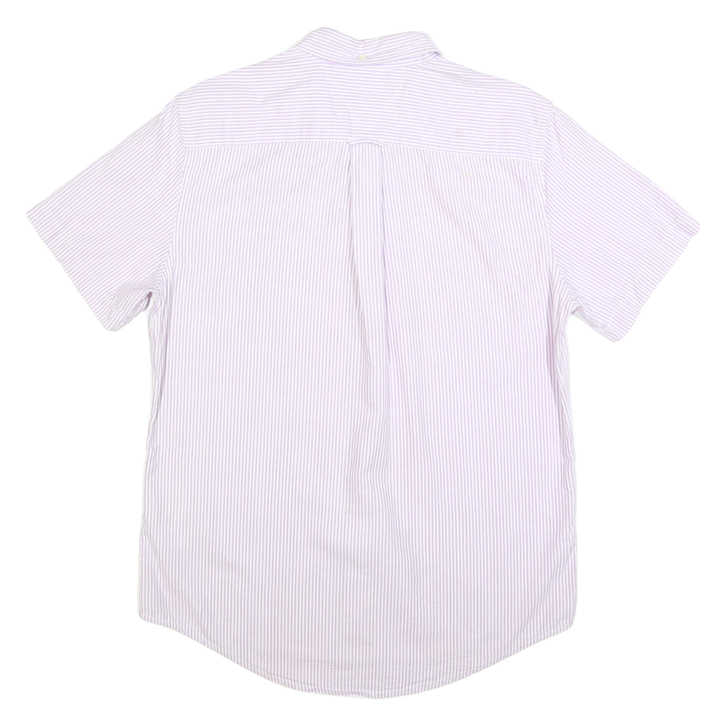 TOMMY HILFIGER Mens Pink & White Striped Casual Shirt M Button Down Cotton Blend