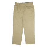 TOMMY HILFIGER Mens Cotton Beige Classic Straight Trousers W36 L32 Casual Chinos