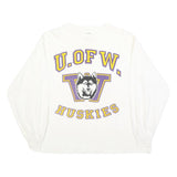 Womens White University Of Washington Huskies Graphic T-Shirt XL Long Sleeve