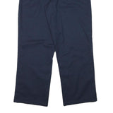 DOCKERS Mens Cotton Blend Navy Relaxed Straight Trousers W29 L28 Casual Comfort