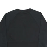 NIKE Womens Black Cotton Blend Sweatshirt Crew Neck S Embossed Logo Pullover