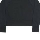 NIKE Womens Black Cotton Blend Sweatshirt Crew Neck S Embossed Logo Pullover