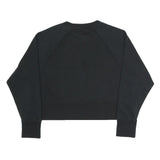 NIKE Womens Black Cotton Blend Sweatshirt Crew Neck S Embossed Logo Pullover