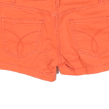 CALVIN KLEIN JEANS Womens Shorts Orange Casual L W32 Cotton Blend