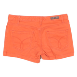 CALVIN KLEIN JEANS Womens Shorts Orange Casual L W32 Cotton Blend