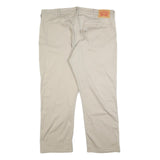 LEVI'S Mens Slim Beige Cotton Blend Trousers W40 L30 Casual Zip Closure