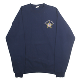 SANTEE Mens Navy Blue US Secret Service Crew Neck L Cotton Blend Sweatshirt