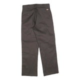 DICKIES Mens Regular Fit Black Cotton Blend Trousers W32 L30 Workwear Zip