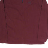 HENRY BARROWS Mens Maroon Jacket L Polyester Blend Plain Zip Casual Lightweight