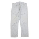 LEVI'S Mens Classic White Cotton Blend Trousers W38 L30 Zip Closure Regular Fit