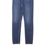 CALVIN KLEIN JEANS Womens Slim Blue Denim Raw Zip W24 L27 Stylish Comfort