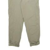 Womens Beige Cotton Blend Regular Tapered Trousers W30 L25 Casual Comfort Wear