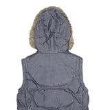 PREDATOR Mens Grey Hooded Zip Jacket M Puffer Quilted Winter Warmwear