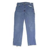 DICKIES Mens Jeans Blue Regular Straight Denim Medium W35 L34 Workwear Button