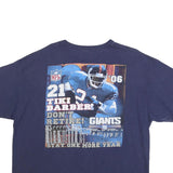 DELTA Mens Blue Giants Tiki Barber 2XL Short Sleeve Crew Neck Cotton Blend