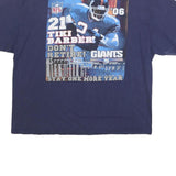 DELTA Mens Blue Giants Tiki Barber 2XL Short Sleeve Crew Neck Cotton Blend
