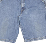 LEVI'S Mens Denim Blue Casual Shorts L W34 Cotton Blend Button Closure