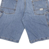 LEVI'S Mens Denim Blue Casual Shorts L W34 Cotton Blend Button Closure