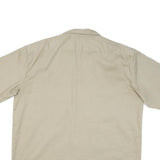 DICKIES Mens Beige Cotton Blend Work Shirt XL Button Pocket Casual Classic