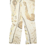 GATTINONI Womens Cotton Blend Beige Animal Botanical Print Regular Leg Trousers