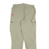 BIG TRAMP Womens Polyester Blend Beige Regular Fit Straight Leg Trousers W28 L32