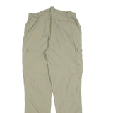 BIG TRAMP Womens Polyester Blend Beige Regular Fit Straight Leg Trousers W28 L32