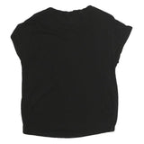PUMA Womens Black S Graphic T-Shirt Short Sleeve Crew Neck Cotton Logo