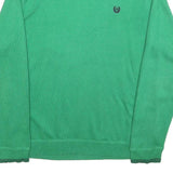 CHAPS Mens Green Plain V-Neck Basic Knit Jumper M Cotton Lightweight Classic