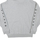 ADIDAS Womens Grey Hoodie UK 10 Cotton Blend Pullover Casual Sweatshirt