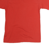 REEBOK Mens Red L Graphic T-Shirt Short Sleeve Crew Neck Cotton Casual
