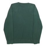 NAUTICA Mens Green Cotton Plain Crew Neck Jumper XL Classic Fit Knitwear