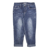 REVOLT Womens Jeans Blue Slim Skinny Denim Medium W28 L21 Embroidered Pockets