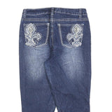 REVOLT Womens Jeans Blue Slim Skinny Denim Medium W28 L21 Embroidered Pockets