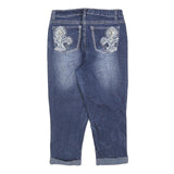 REVOLT Womens Jeans Blue Slim Skinny Denim Medium W28 L21 Embroidered Pockets