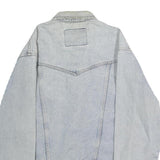WRANGLER Mens Blue Denim Jacket S Cotton Button Closure Classic Western Style