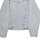 WRANGLER Mens Blue Denim Jacket S Cotton Button Closure Classic Western Style