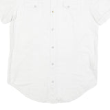 DIESEL Mens White Cotton Short Sleeve Shirt M Button Pocket Casual Summer