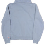 CHAMPION Mens Blue Pullover Hoodie S Logo Printed Casual Sportswear
