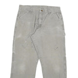 DICKIES Mens Regular Fit Workwear Jeans Beige Denim W34 L32 Painter Style Zip